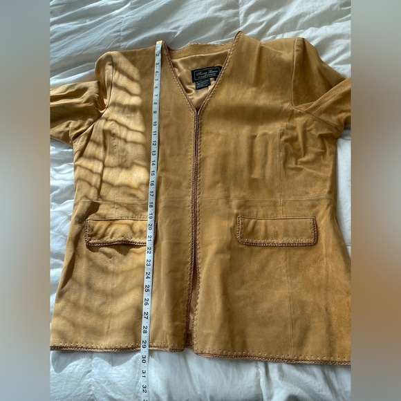 Terry Lewis  Classic Luxuries Tan Suede leather Jacket | 1X - Picture 13 of 14